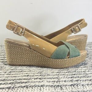 CIRCA JOAN & DAVID Wedge Slingback Sandals sz 7